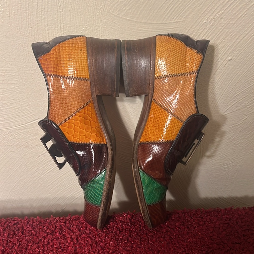 harbor Imports LTD, Made in Italy Patchwork leather shoes size 10 Men’s - Picture 10 of 17